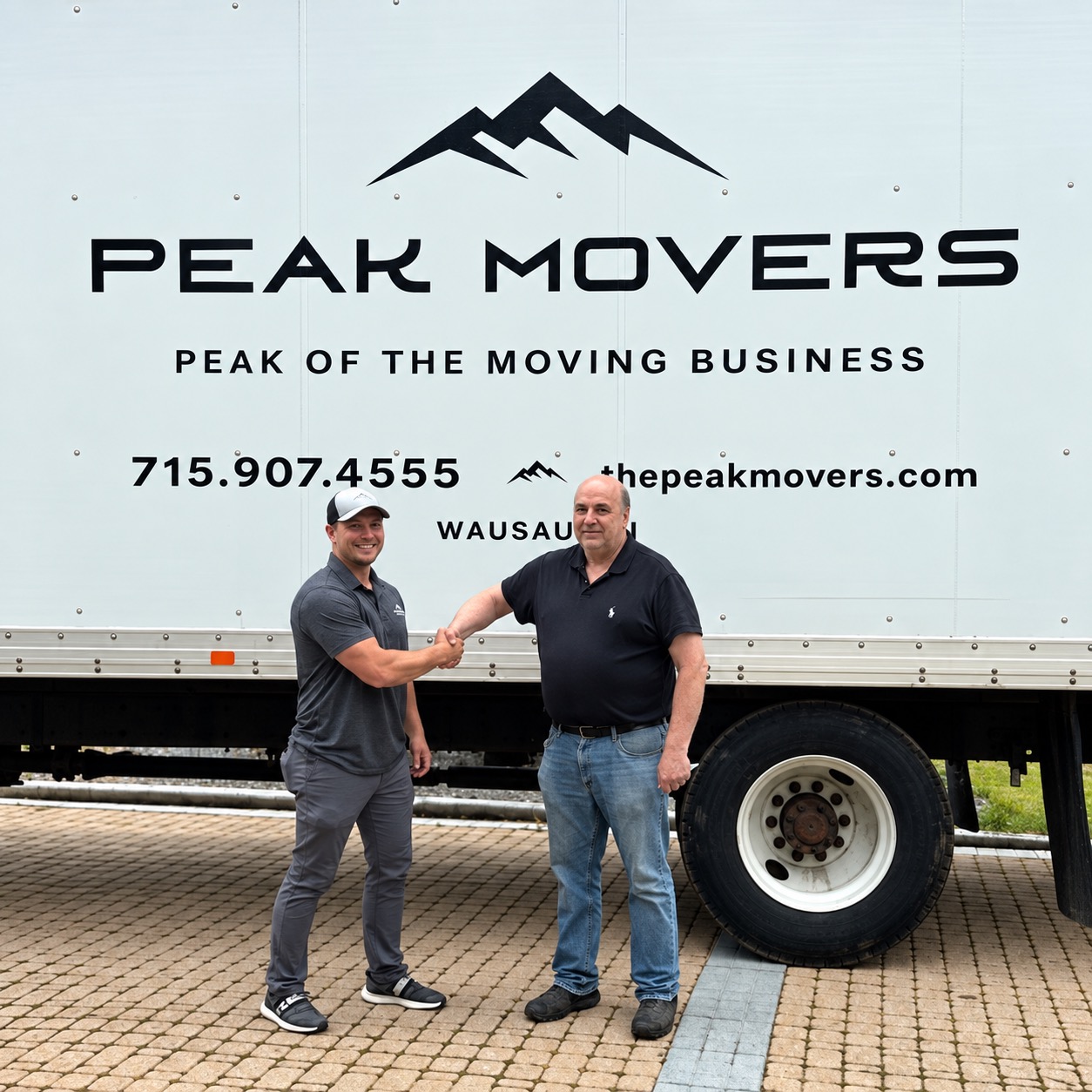Peak Movers crew handling a move in the Northeast WI area